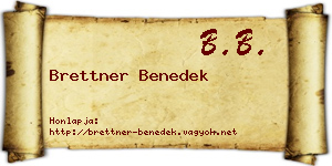 Brettner Benedek névjegykártya