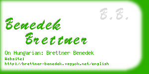benedek brettner business card